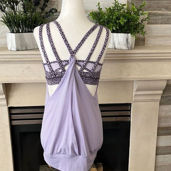 Lululemon Nouveau No Limits Lilac / Miss Mosaic Lilac Deep Zinfandel Size 8 - Picture 3 of 12
